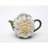 Ophelia & Co. Mccormick Daisy 0.28-qt. Teapot Porcelain China/Ceramic in Green/White | 4.25 H x 6.375 W x 4.5 D in | Wayfair 56630