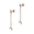 Emporio Armani Earrings for Women , Size: 46x9x2mm; Size Star: 8x6x2mm; Size Moon: 9x7x2mm Rose Gold Sterling Silver Earrings, EG3397221