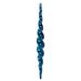 Vickerman 569115 - 14.6" Midnight Blue Shiny Spiral Icicle Christmas Tree Ornament (2 pack) (N175131D)