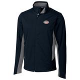 Men's Cutter & Buck Navy New York Jets Americana Navigate Softshell Full-Zip Jacket
