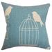 The Pillow Collection Alconbury Birds Throw Pillow Cover Synthetic/Linen in Blue | 20 H x 20 W x 5 D in | Wayfair P20FLAT-D-21026-AQUADISIAC-L55R45
