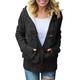 Elapsy Womens Winter Fur Hood Horn Buttons Sweater Cardigans Outerwear Black XX-Large 22 24