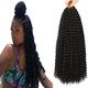 Passion Twist Hair 7 Packs/Lot 18 Inch Water Wave Crochet for Passion Twists Long Bohemian Hair Braiding ShowJarlly Passion Twist Crochet Hair for Black Woman Synthetic Hair Extensions (1B#)