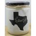 Gracie Oaks Texas State Cinnamon Orange Scented Jar Candle Paraffin in Black | 4.25 H x 3.25 W x 3.25 D in | Wayfair
