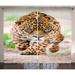 East Urban Home Leopard Semi-Sheer Rod Pocket Curtain Panels Polyester in Brown | 108 H in | Wayfair 8BD5DE80AE384170B069CAE5144D4BCD