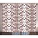 East Urban Home Floral Semi-Sheer Rod Pocket Curtain Panels Polyester in Brown | 90 H in | Wayfair F9993C5221AC45909CA74CA2F4508209