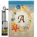 Breeze Decor Summer A Initial 2-Sided Polyester 1.5 x 1.1 ft. Flag Set in Brown | 18.5 H x 13 W x 1 D in | Wayfair BD-BN-GS-130157-IP-BO-D-US14-BD