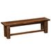 Millwood Pines Idalou Solid Wood Bench Wood in Brown | 18 H x 72 W x 15 D in | Wayfair 799648E3EE354150A0737BD1242DD259