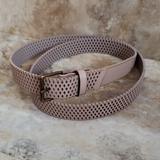 American Eagle Outfitters Accessories | Aeo Mauve Perforated Fully Adjustable Belt | Color: Pink | Size: Adjustable