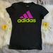 Adidas Tops | Adidas Neon Green And Purple Logo T-Shirt | Color: Black/Purple | Size: S