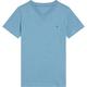 Tommy Hilfiger Jungen T-Shirt Kurzarm V-Ausschnitt, Blau (Dark Allure Heather), 12 Monate