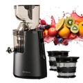 Nebula Grande 45RPM Cold Press Slow Juicer - Whole Fruits and Vegetables, Fresh Healthy Juice, Sorbet, Ice Cream, Wide Mouth Feeding Chute, BPA Free, UL Certified, Commercial Motor, Cold Press (Black)
