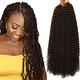 Passion Twist Hair 7 Packs/Lot 18 Inch Water Wave Crochet for Passion Twists Long Bohemian Hair Braiding ShowJarlly Passion Twist Crochet Hair Braids Synthetic Hair Extensions (4#)