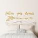 Isabelle & Max™ Follow Your Dreams Quote Arrow Sticker Wall Decal Vinyl in Gray | 13 H x 38 W in | Wayfair 01076B79B7204D6C8568AD04070096AE