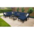 Madison Ave. 9 Piece Sectional Seating Group w/ Cushions Metal in Blue kathy ireland Homes & Gardens by TK Classics | Outdoor Furniture | Wayfair