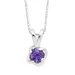 "Boston Bay Diamonds Sterling Silver Birthstone Swirl Pendant Necklace, Women's, Size: 18"", Purple"