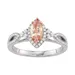 Simply Vera Vera Wang Two Tone 14k Gold 1/4 Carat T.W. Diamond & Morganite Engagement Ring, Women's, Size: 5, Pink