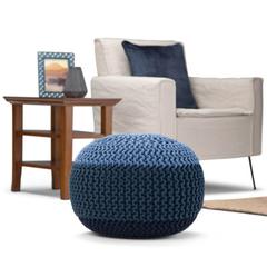 Dakota Fields 20.1" Wide Round Pouf Ottoman | 14 H x 20.1 W x 20.1 D in | Wayfair C12AEB664FC844E4A77A90E3452025AF