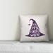 The Holiday Aisle® Spina Happy Halloween Witch Hat Throw Pillow Polyester/Polyfill blend | 16 H x 16 W x 1.5 D in | Wayfair