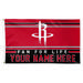 "WinCraft Houston Rockets 3' x 5' One-Sided Deluxe Personalized Flag"