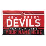 WinCraft New Jersey Devils 3' x 5' One-Sided Deluxe Personalized Flag