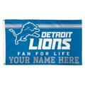 WinCraft Detroit Lions 3' x 5' One-Sided Deluxe Personalized Flag