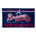 WinCraft Atlanta Braves 3' x 5' One-Sided Deluxe Personalized Flag