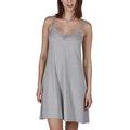 Skiny Damen Skiny Damen Spaghettisleepshirt Every Night in Mix & Match Negligee, Stone Grey Melange, 36 EU