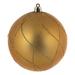 Vickerman 568460 - 4" Copper Gold Matte Glitter Swirl Christmas Tree Ornament (4 pack) (N170633D)