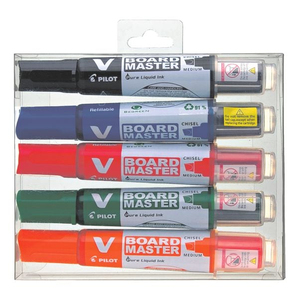 Pilot 5er-Pack Whiteboard-Marker »V-Board Master« Keilspitze Image