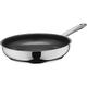 Silit Calabria Frying Pan Stainless Steel Coated Induction Stainless Steel Handle PFOA for Gentle Frying, Rustproof Stainless Steel with Triple Silitan Non-Stick Coating, Stainless Steel, 28 cm