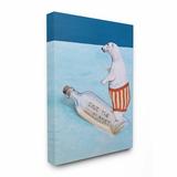 Ebern Designs Weil Save the Planet Polar Bear Wall Décor Canvas/Metal in Blue | 40 H x 30 W x 1.5 D in | Wayfair 3398DA4CEA604823B41E3F8CCFEB0B07