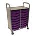 Gratnells Callero Plus Double Column 16 Compartment Tote Tray Cart w/ Bins Plastic in Indigo | 41.5 H x 27.2 W x 16.9 D in | Wayfair SSET05440505