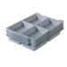 Gratnells Molded Insert 4 Compartment Cubby Bin w/ Trays Plastic in Gray | 1.5748 H x 15.2756 W x 10.8268 D in | Wayfair IM04F0119P6