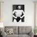 East Urban Home 'Bodybuilder w/ Thumbs Tucked in Belt' Photographic Print on Wrapped Canvas Metal in Black/Gray | 40 H x 27 W x 1.5 D in | Wayfair