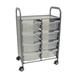 Gratnells Callero Plus Double Column 8 Compartment Tote Tray Cart w/ Bins Plastic in Brown | 41.5 H x 27.2 W x 16.9 D in | Wayfair SSET13442020