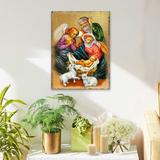 The Holiday Aisle® Inspirational Icon Nativity Block Painting Wood in Brown | 16 H x 12 W x 1.5 D in | Wayfair 85020-16