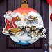 The Holiday Aisle® Old World Sled Dog Race Christmas en Holiday Hanging Figurine Door Hanger Wall Decor in Blue/Brown/Red | Wayfair