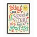 Isabelle & Max™ Tallassee Outdoor Sun & Rainbow Script Lettering Today Is a Good Day Framed Art Wood in Brown | 20 H x 16 W x 1.5 D in | Wayfair