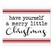 The Holiday Aisle® Stoltz Have Yourself a Merry Little Christmas Easelback Decorative Plaque Wood in Brown | 8 H x 10 W x 0.5 D in | Wayfair