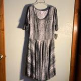 Lularoe Dresses | 2xl - Lularoe Nicole Dress | Color: Black/Gray | Size: 2x