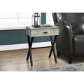 Accent Table / Side / End / Nightstand / Lamp / Storage Drawer / Living Room / Bedroom / Metal / Laminate / Grey / Black / Contemporary / Modern - Monarch Specialties I 3451