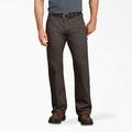 Dickies Men's Relaxed Fit Duck Carpenter Pants - Rinsed Black Olive Size 34 X 32 (DU250)