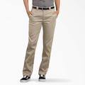 Dickies Women's Flex Slim Fit Pants - Desert Sand Size 2 (FP776F)