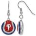 Women's Philadelphia Phillies Sterling Silver Enameled Baseball Earrings