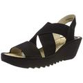 Fly London Women's Yaji888fly Open Toe Sandals, Black Black 000, 2.5 UK