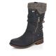 Remonte D8070-25 Women's Classic Boots, Black Estate 01, 8 UK