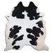 Black/White 84 x 72 x 0.25 in Area Rug - Loon Peak® Natural Hair Handmade Cowhide Area Rug Cowhide | 84 H x 72 W x 0.25 D in | Wayfair