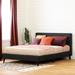 South Shore Sazena Queen Platform Bed Wood & /Upholstered/Polyester in Brown | 37.4 H x 61 W x 81 D in | Wayfair 12467