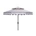 Beachcrest Home™ Cheriton 8.4' Beach Umbrella Metal in Gray/White | 99.6 H in | Wayfair D44D4D201589410DA50F085E9F04499A